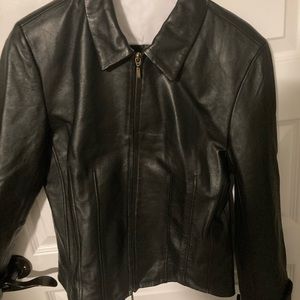 Cold Water Creek Black Women’s Size Medium 100% Real Leather Jacket